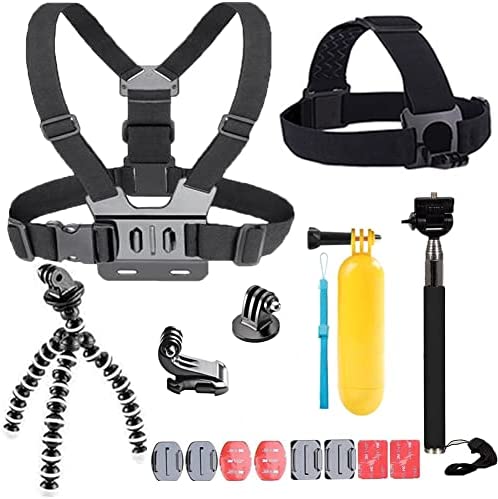 pour Gopro Accessoires, YHTSPORT Gopro Accessoires Kit pour Gopro Hero 6 5 4 3 Hero Session et SJ4000 Xiaomi Yi DBPOWER et Autres caméras de Sport (Black) Fiche Technique et Prix au Maroc
