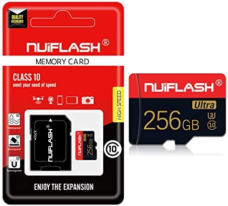 Carte Micro SD 256Go Carte mémoire Micro SD 256 Go, Carte TF avec Adaptateur pour Appareil Photo (Classe 10 Haute Vitesse), Carte mémoire TF Fiche Technique et Prix au Maroc