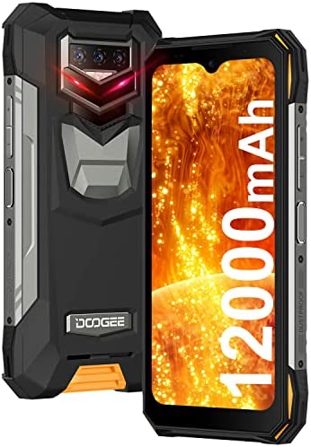DOOGEE Telephone Portable Incassable, S89 Pro,12000mAh/65W LED Respiration Smartphone Robuste Android 12,8GB+256GB Helio P90, 6.3" FHD Ecran,64MP&20MP Caméra de Vision Nocturne- Orange Fiche Technique et Prix au Maroc