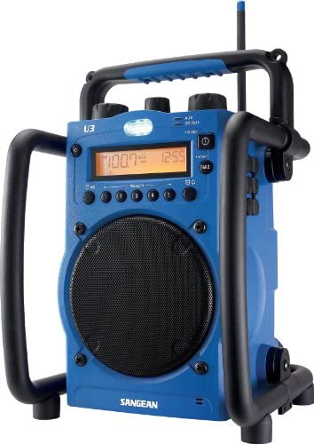 Sangean AM/FM-RBDS/Alerte Météo Bluetooth/Aux-in Radio de réglage numérique Ultra Robuste Rechargeable, Bleu/Noir, 16.20in. x 11.00in. x 10.80in. Fiche Technique et Prix au Maroc