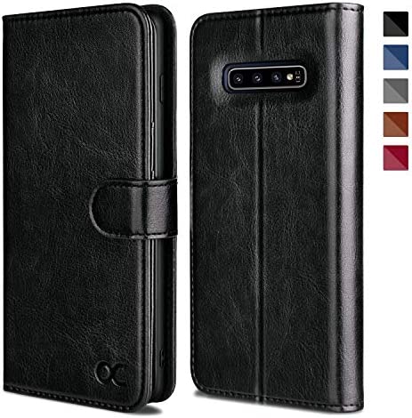 OCASE Coque Etui Samsung Galaxy S10, Antichoc TPU Housse en Cuir Premium PU Portefeuille [Béquille] [Fentes pour Cartes] [Fermoir Magnétique] Protection pour Galaxy S10 (6,1") - Noir Fiche Technique et Prix au Maroc