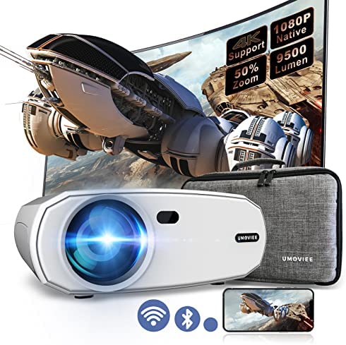 Videoprojecteur 2.4G&5G WiFi Bluetooth Full HD 1080P,UMOVIEE 9500 Lumens Retroprojecteur 4K Supporté,Portable Home Cinéma pour TV Stick,iOS,Android,PS5,HDMI,AV,USB Fiche Technique et Prix au Maroc