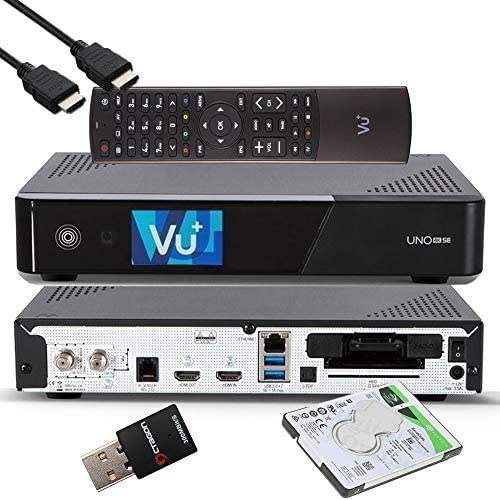 VU+ UNO 4K SE UHD HDR DVB-S2 FBC Sat Twin Tuner Récepteur E2 Linux, Youtube, récepteur de Disque Dur, CI + Lecteur de Carte, Lecteur média, USB 3.0, EasyMouse HDMI, et Disque Dur 1 to, WiFi 300Mbit Fiche Technique et Prix au Maroc