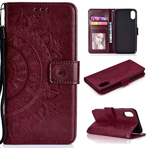 CoverKingz Housse téléphone Portable pour Xiaomi Redmi 9A - étui Housse avec Compartiment pour Carte Redmi 9A Cover - Protection à Rabat Motif Mandala Marron Fiche Technique et Prix au Maroc