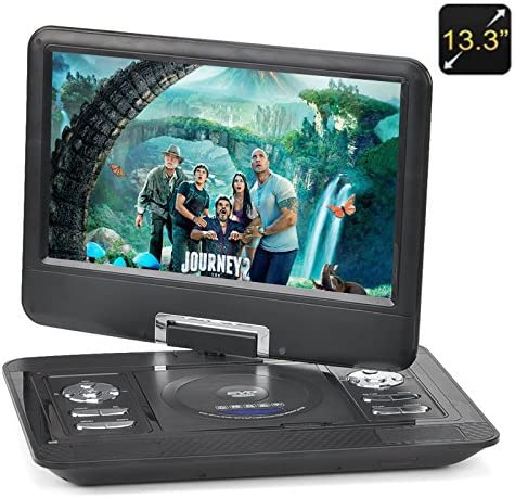 Bw écran 33,8 cm lecteur de DVD portable multimédia – Fonction de copie, fonction de jeu, antenne TV, écran pivotant à 270 degrés Fiche Technique et Prix au Maroc