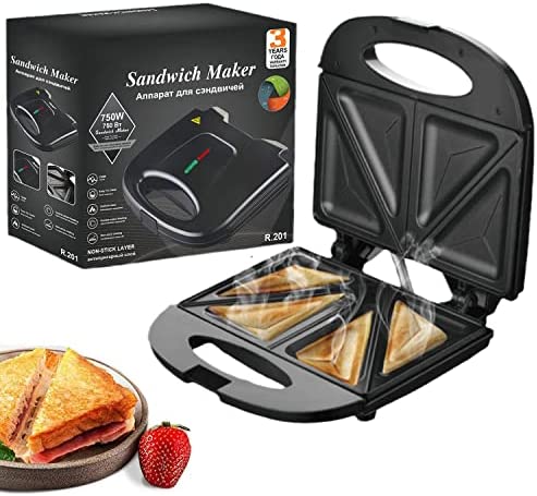 YILENA Appareil Croque Monsieur, Appareils à Sandwich et Presses à Panini, 750W Toaster Croque Monsieur, Breakfast Sandwich Maker, Plaques Triangulaires Antiadhérant, Poignée Tact Froid Fiche Technique et Prix au Maroc