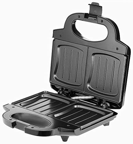 Appareil à sandwichs XXL noir 750W sans BPA panini grill électrique croque-monsieur toast poignée machine à sandwichs cuisine Fiche Technique et Prix au Maroc