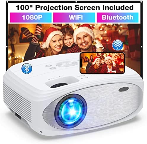 Vidéoprojecteur WiFi, HOWWOO 9500 Lumens Bluetooth Projecteur 1080P Full HD Rétroprojecteur Soutien 4K & Zoom, Contraste 10000:1, LED 100000 Heures Projecteur Home Cinéma Fiche Technique et Prix au Maroc