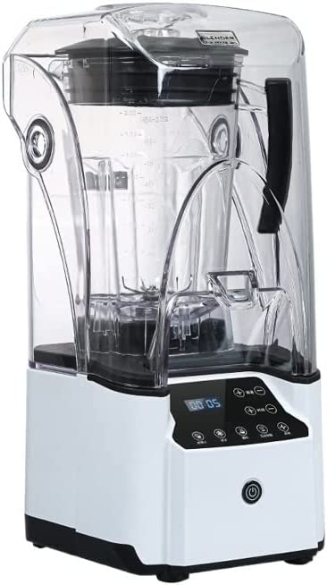 Blender personnel compact de comptoir Machine de smoothie silencieuse de 2,2 L avec machine à smoothie de glace de couverture 2000W Blender de glace robuste ( Color : White , Specification : 110v ) Fiche Technique et Prix au Maroc