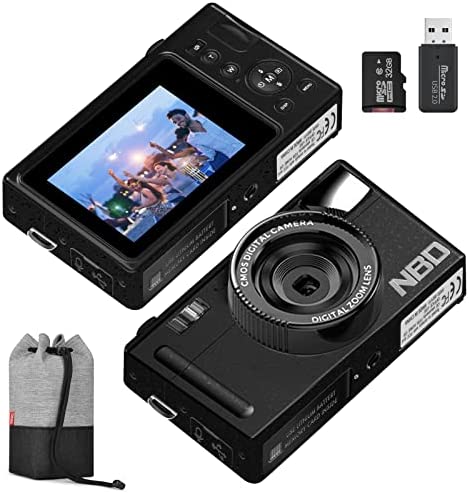 NBD Appareil Photo numérique 2.7K Caméra vidéo Caméscope Ultra HD 24MP 16X Zoom numérique Appareil Photo Compact pour débutants Photographie (Noir) Fiche Technique et Prix au Maroc