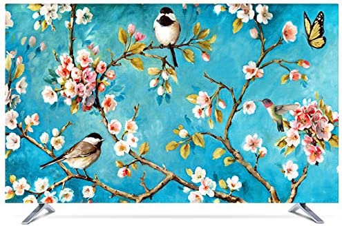 NAKAN Housse de Télévision Anti-poussière 22-80 Pouces en Tissu Polyester Protecteur D'écran Lisse d'impression d'art pour La Télévision Plasma LED LCD(Color:des Oiseaux,Size:22in) Fiche Technique et Prix au Maroc