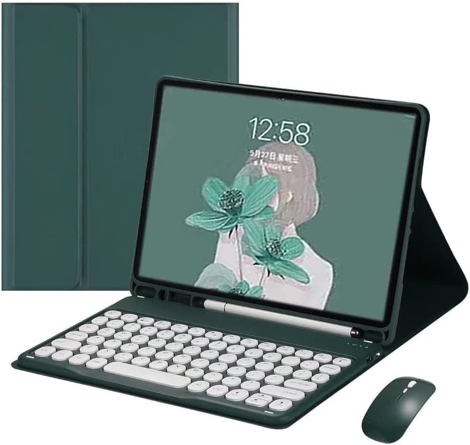 Étui de clavier pour Samsung Galaxy Tab S6 Lite 10,4" 2022/2020 avec souris, étui souple intelligent avec clavier Bluetooth pour S6 Lite Clavier sans fil amovible avec porte-crayon (noir) Fiche Technique et Prix au Maroc