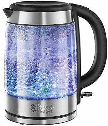 Russell Hobbs Bouilloire en Verre 1,7L, Ultra Résistante - 21600-57 Glass Fiche Technique et Prix au Maroc