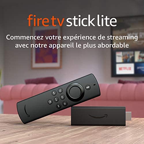 Fire TV Stick Lite, Reconditionné Certifié | Avec télécommande vocale Alexa Lite (sans boutons de contrôle de la TV), Modèle 2020 Fiche Technique et Prix au Maroc