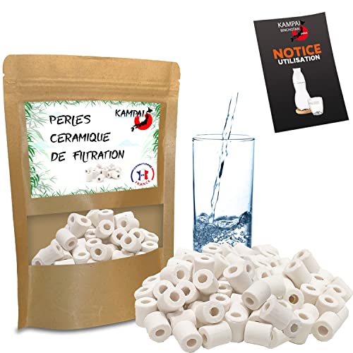 KAMPAI 100x Perles de Céramique EM Écologique | Purificateur Naturel Eau Robinet, Filtration Eau pour Carafe Bouilloire Lave Linge Lave Vaisselle ZÉRO Déchets Fiche Technique et Prix au Maroc