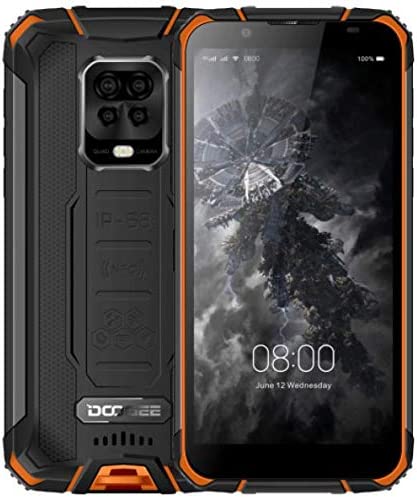 DOOGEE S59 PRO【2021】Téléphone Portable Incassable, Batterie 10000mAh, Octa Core 4Go+128Go(256GB SD externe), Smartphone Débloqué Étanche IP68, Haut-parleur 2W, Caméra Quad AI 16MP, DUAL SIM NFC Orange Fiche Technique et Prix au Maroc