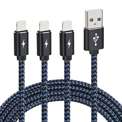 LTDNB Câble iPhone [2m/Lot de 3] Cable Lightning Nylon Tressé Câble Charge Rapide Compatible avec iPhone 12/11 Pro Max /11 Pro /11 /XS Max/XR/XS/X /8/8 Plus、iPad Air、iPod Fiche Technique et Prix au Maroc