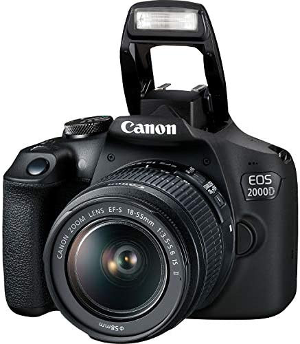 Canon EOS 2000D - Appareil photo reflex (24,1 MP, DIGIC 4+, 7,5 cm (3,0 pouces) LCD, Full-HD, WIFI, capteur CMOS APS-C) avec objectifs EF-S 18-55mm F3.5-5.6 IS II et EF 75-300mm F4-5.6 III, Noir Fiche Technique et Prix au Maroc