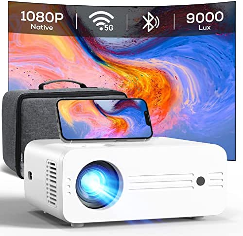 Videoprojecteur 5G WiFi Bluetooth, 9000 Lumens Native 1080P Full HD Retroprojecteur, iZEEKER 4K Supporte Projecteur Portable, Video Projecteur 300'' Display pour iOS Android PS5 HDMI AV USB Fiche Technique et Prix au Maroc