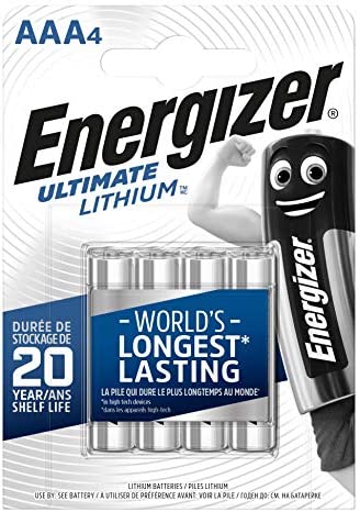 Energizer Piles AAA, Ultimate Lithium, Lot de 4, Pile alcaline Fiche Technique et Prix au Maroc