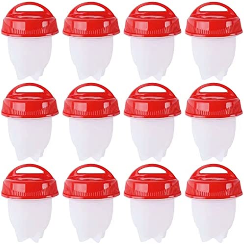 UC 12 pièces chaudière à Oeufs chaudière à Oeufs Ensemble de chaudière à Oeufs en Silicone sans Coquille coquetier Oeuf à la Coque ustensiles de Cuisine antiadhésifs chaudière à Oeufs durs et Mous Fiche Technique et Prix au Maroc