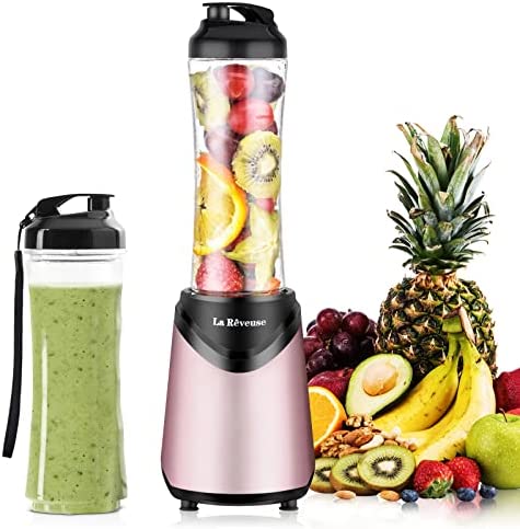 La Rêveuse Mixeur Blender avec 2 Bouteilles BPA-Free Portables de 550ml Mini Blender électrique Multifonctionnel pour Smoothie Milk-shake Fruits,Puissant 300W (Pink) Fiche Technique et Prix au Maroc