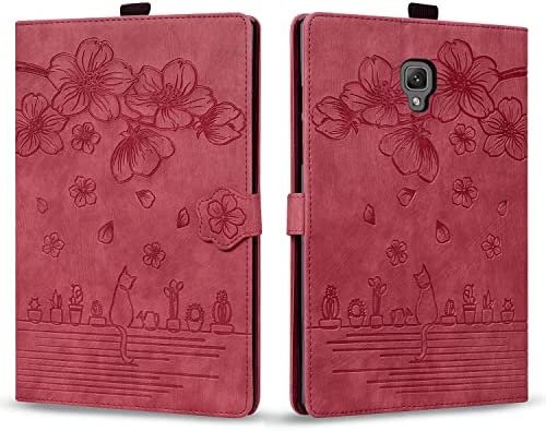 Rosbtib Coque pour Samsung Galaxy Tab A 10.5 SM-T590/T595, Etui Cuir PU avec Fentes Cartes Magnétique Housse Galaxy Tab A 10.5 Pouce 2018, Rouge Chat Sakura Fiche Technique et Prix au Maroc