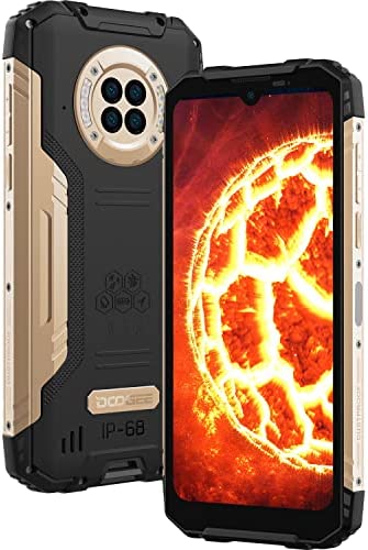 DOOGEE Telephone Portable Incassable, S96GT 8Go+256Go, 48MP AI Quad Caméra&32MP Caméra Frontale,6.22" HD+ Ecran, 6350mAh/24W, Android 12, NFC/GPS/Face ID- Or Fiche Technique et Prix au Maroc