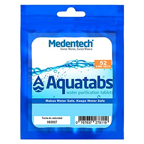 52 Comprimés de potabilisation de l'eau Comprimés purifiants d'eau Comprimés potabiliser Eau Kit de Survie Professionnel apagon Aquatabs Potabilisateur d'Eau Comprimés Fiche Technique et Prix au Maroc