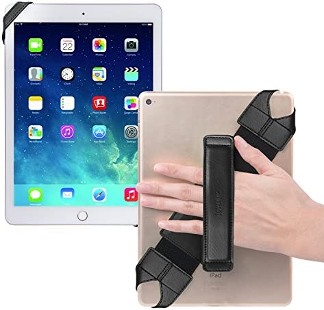 joylink Support Universel pour Tablette Dragonne, 360 degrés pivotant Cuir Poignée Grip avec Ceinture élastique, sécurisé et Portable pour Toutes Les tablettes de 25,7 cm (Samsung ASUS iPad) ,Noir Fiche Technique et Prix au Maroc