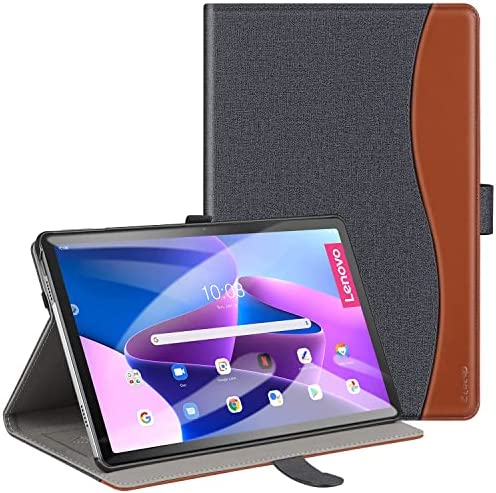 ZtotopCases Coque pour Lenovo Tab M10 Plus 10.6 Pouces 3e Génération, Housse Étui Premium en Cuir PU avec Fonction Veille/Réveil Automatique pour Lenovo Tab M10 Plus 2022, Denim Noir Fiche Technique et Prix au Maroc