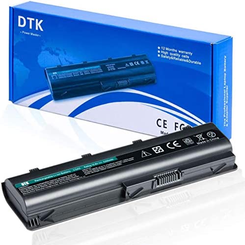 DTK Batterie Ordinateur Portable pour HP MU06 593553-001 593554-001 636631-001 G62 G72 Pavilion G4 G6 G7 DM4 DV6-3000 DV6-4000 Presario CQ42 CQ56 CQ57 Notebook HSTNN-Q62C HSTNN-LB0W 10.8V 5200mah Fiche Technique et Prix au Maroc