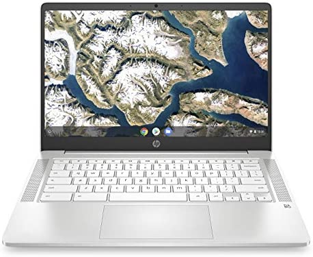 HP Chromebook 14a-na0003sf Ordinateur portable 14" FHD (Intel Celeron, RAM 4 Go, eMMC 64 Go, AZERTY, ChromeOS) Blanc Fiche Technique et Prix au Maroc