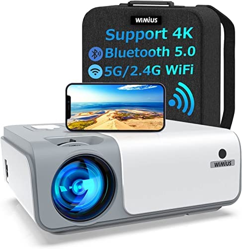 5G WiFi Videoprojecteur Full HD Bluetooth-WiMiUS W1,9500 Lumen Projecteur 1080p Natif, Soutiens 4k,Correction Trapézoïdale 5D & Zoom-50%, Projecteur Portable WiFi pour Fête en Plein Air & Home Cinéma Fiche Technique et Prix au Maroc