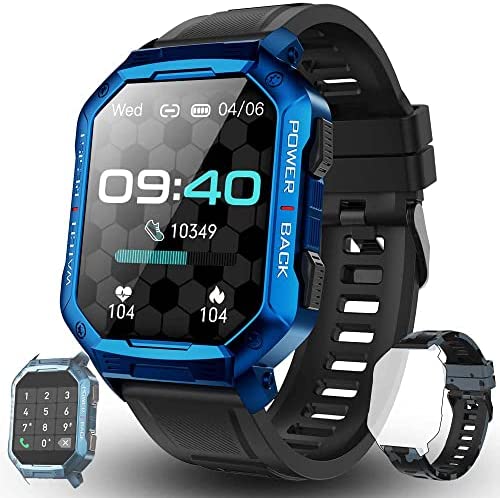 Montre Connectée Homme avec Appel Bluetooth 5.1/Numérotation, 1.83'' Montre Intelligente Smartwatch, 19 Modes Sport, IP67, Moniteur Fréquence Cardiaque, Tensiomètre, SpO2, Rappel SMS, iOS Android Fiche Technique et Prix au Maroc