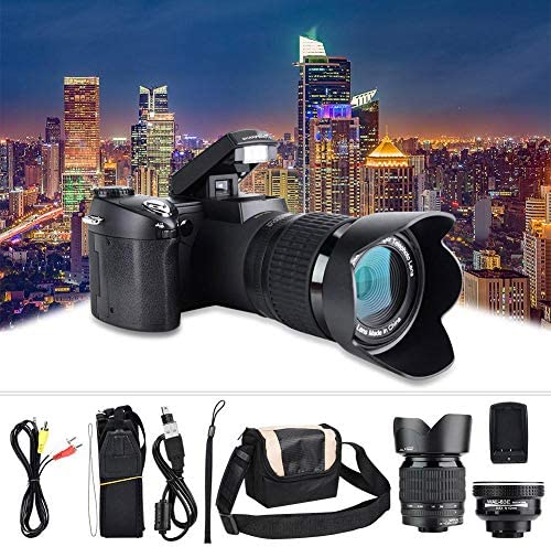Appareil Photo Numérique Full HD, D7100 33MP Écran LCD TFT 3,0 Pouces Zoom 24X Caméra DSLR Numérique LED 1080P 30Fps Caméscope Photo Vidéo Stockage 128 Mo Intégré avec Objectif Grand Angle 0,5X Fiche Technique et Prix au Maroc