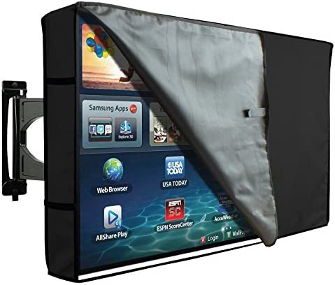KHOMO Gear Housse de Protection pour TV d'extérieur, écrans et télévisions de terrasse et Jardin - Imperméable et résistant - Noir et Transparent - 30" a 32" Fiche Technique et Prix au Maroc