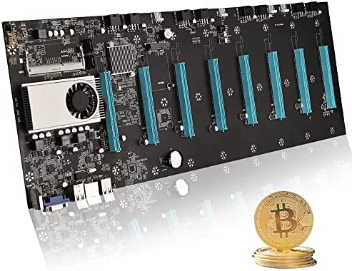 PNGOS BTC-S37 Miner Carte Mère,Carte Mère Minière DDR3 SODIMM 8*PCIE 16X Carte Graphique Compatible VGA + HDMI Mainboard Carte Mère de Minage de Bureau Prise en Charge de Bitcoin Ethereum Fiche Technique et Prix au Maroc