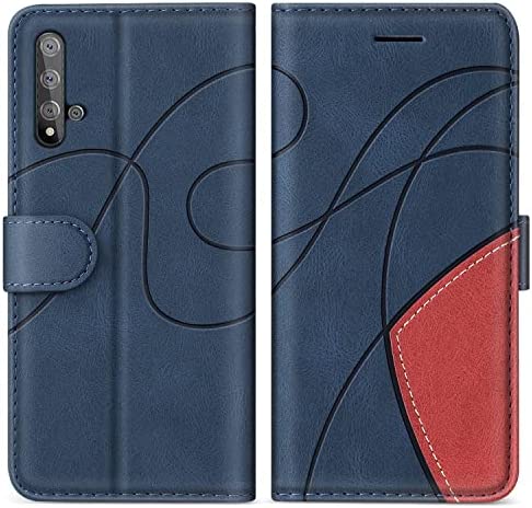 KKEIKO Coque pour Huawei Nova 5T / Honor 20, Portefeuille Etui en Cuir PU Coque pour Huawei Nova 5T / Honor 20, Antichoc Housse de Protection avec Fente Carte, Bleu Fiche Technique et Prix au Maroc