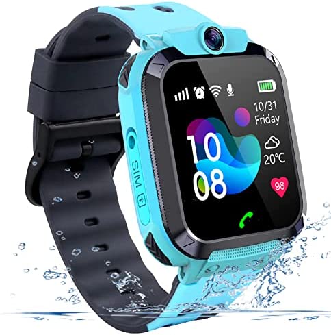 kaacly Montre Connectée Enfant, Montre GPS/LBS Enfant Tracker Étanche Smartwatch Telephone SOS Réveil Caméra Compatible avec iOS/Android, Fille Garçon Smartwatch Cadeau Enfant (Bleu) Fiche Technique et Prix au Maroc
