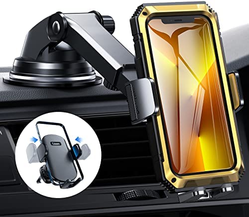 Support Téléphone Voiture, LISEN Double-Accessoires Porte Téléphone Voiture Ventouse pour Tableau De Dord/Pare-Brise/Grille d'aération Compatible avec iPhone 14 13 12 Pro Max et 4-7 Pouces Smartphones Fiche Technique et Prix au Maroc