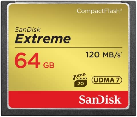 SanDisk Extreme 64 Go Carte Mémoire CompactFlash UDMA7 avec une Vitesse de Lecture Allant jusqu'à 120 Mo/s Fiche Technique et Prix au Maroc