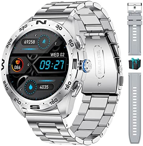 LIGE Montre Connectée Homme avec Appel Bluetooth,Montre Intelligente avec 20 Modes Sportifs Fréquence Cardiaque Moniteur de Sommeil, IP67 Étanche Calories Smartwatch pour Android iOS Argent Fiche Technique et Prix au Maroc
