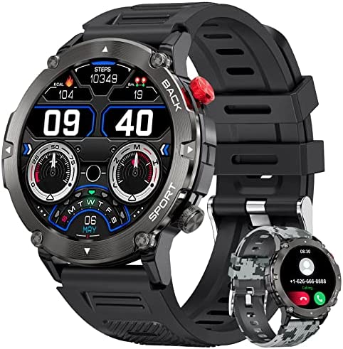 LIGE Montre Connectée Homme avec Appels Bluetooth, 1.32'' HD Tactile Smartwatch Fréquence Cardiaque Sommeil Moniteur, IP67 étanche 19 Modes Sportifs Militaire Montre Intelligente pour Android iOS Fiche Technique et Prix au Maroc