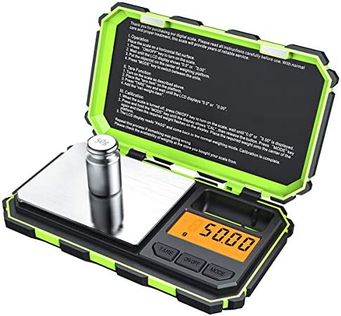 Brifit Balance de Précision, 200g/0.01g, 50g de Poids D'étalonnage, Balance de Precision 0.01g, Balance de Poche avec Écran LCD, avec Fonction de Tare, Acier Inoxydable (Batterie Incluse, Vert) Fiche Technique et Prix au Maroc