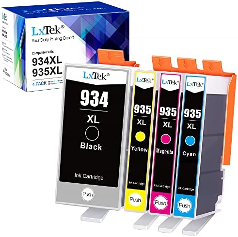LxTek Compatible Cartouches d'encre Remplacement pour HP 934 XL 935 XL 934XL 935XL pour Officejet Pro 6230 6830, Officejet 6820 (Noir Cyan Magenta Jaune, 4-Pack) Fiche Technique et Prix au Maroc