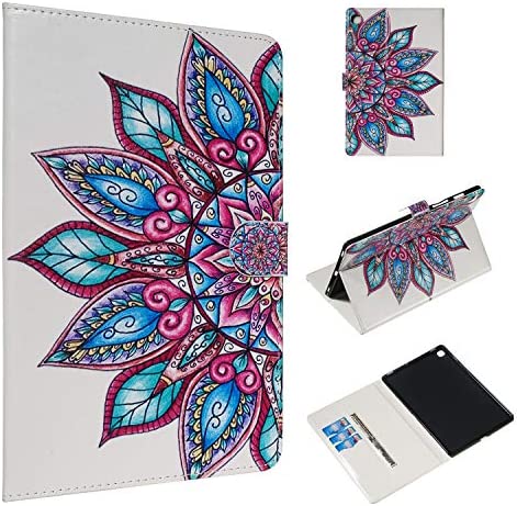 Compatible avec Samsung Galaxy Tab S5e 10.5 2019 T720 T725, Coque Cuir PU de Protection Étui Portefeuille Fermeture Magnétique Pochette Fentes Cartes à Rabat Etui Fonction Support Fleurs Mandala Fiche Technique et Prix au Maroc