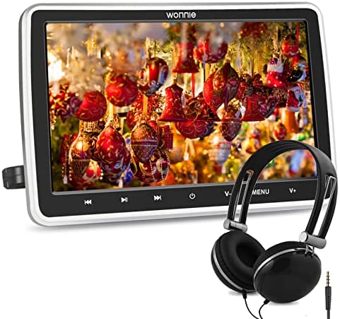 WONNIE 10,5 Pouces Lecteur DVD Voiture Portable Appuie-tête Moniteur DVD Supporte Entrée HDMI AV in/Out USB SD Région Libre sans Batterie Fiche Technique et Prix au Maroc