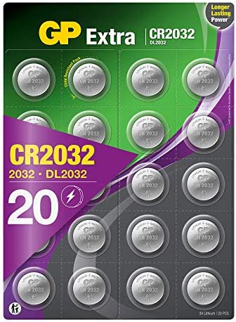 Piles CR2032 - Lot de 20 | GP Extra | Bouton Lithium CR 2032 3V- Haute Performance pour dispositifs Portables et médicaux, Porte-clés et balances Fiche Technique et Prix au Maroc