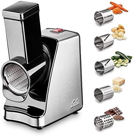 Solis Slice & More 8401 Coupe Legumes Multifonctions - Râpe électrique pour couper, râper, racler et broyer - Acier inoxydable Fiche Technique et Prix au Maroc
